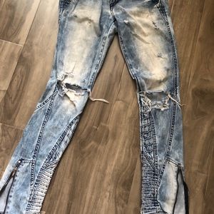 Moto Ripped Jeans